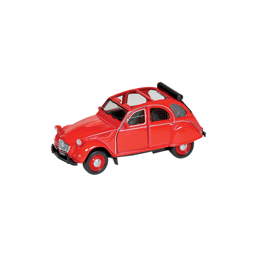 Слика на Citroen 2CV red, open roof (1979), die-cast, 1:34-39, 11,7 cm