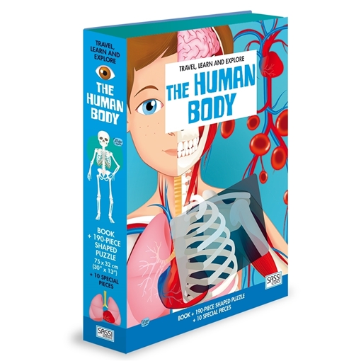 Слика на The Human Body - Book and Shaped Puzzle (Travel, Learn and Explore)