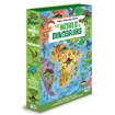 Слика на The World of Dinosaurs - Book and Shaped Puzzle (Travel, Learn and Explore)