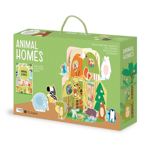 Слика на Animal Homes – Cardboard Playhouse plus Book