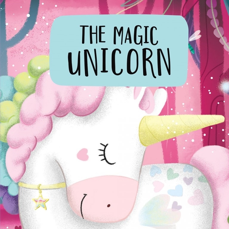 Story box toys and books. The Magic Unicorn - Book and Giant Puzzle