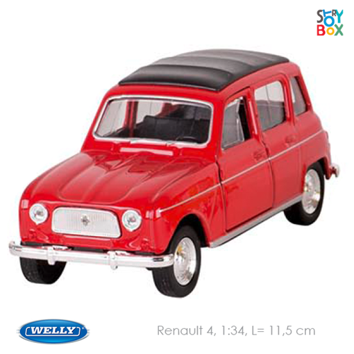 Слика на Renault 4, die-cast, 1:34, L= 11,5 cm (Red)