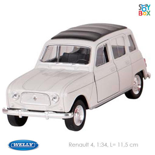 Слика на Renault 4, die-cast, 1:34, L= 11,5 cm (White)