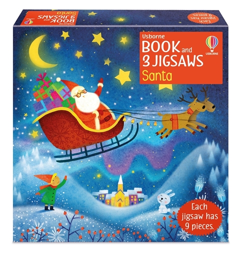 Слика на Book and 3 Jigsaws: Santa