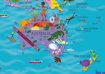 Слика на Collins Children’s World Wall Map: An illustrated poster for your wall