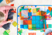 Слика на Magna-Tiles - Корпа за складирање и интерактивна подлога за играње