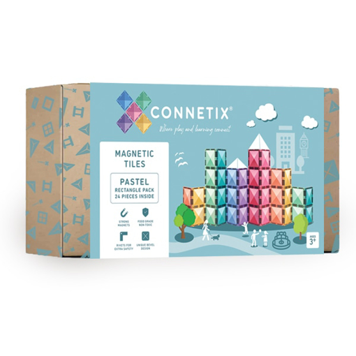 Слика на Connetix - Комплет со правоаголници - 24 парчиња ПАСТЕЛ