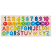 Слика на Дрвена сложувалка со букви и бројки - Goki