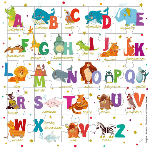 Слика на Картичка за подарок со сложувалка, Абецеда - Pictura