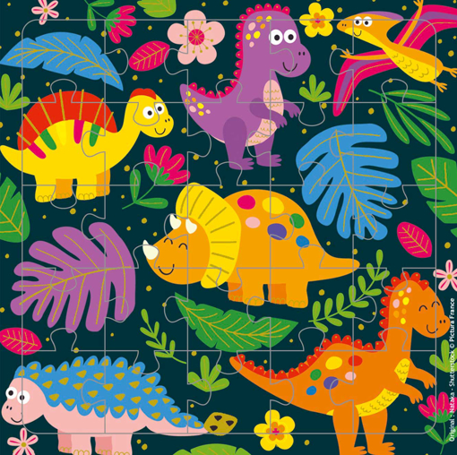 Слика на Картичка за подарок со сложувалка, Диносауруси - Pictura