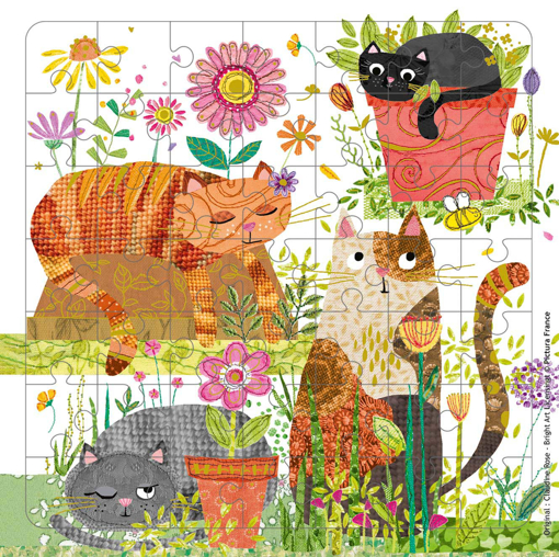 Слика на Картичка за подарок со сложувалка, Мачки - Pictura