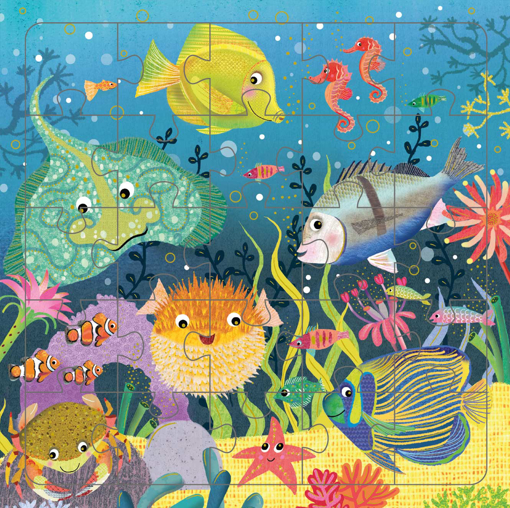 Слика на Картичка за подарок со сложувалка, Риби во океан - Pictura