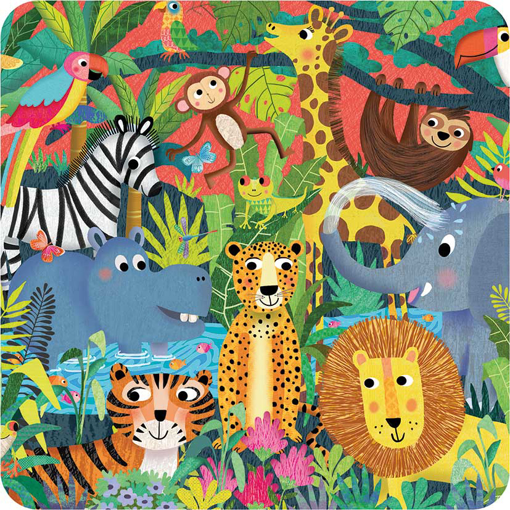 Слика на Картичка за подарок, Животните од џунглата, Tralala - Pictura