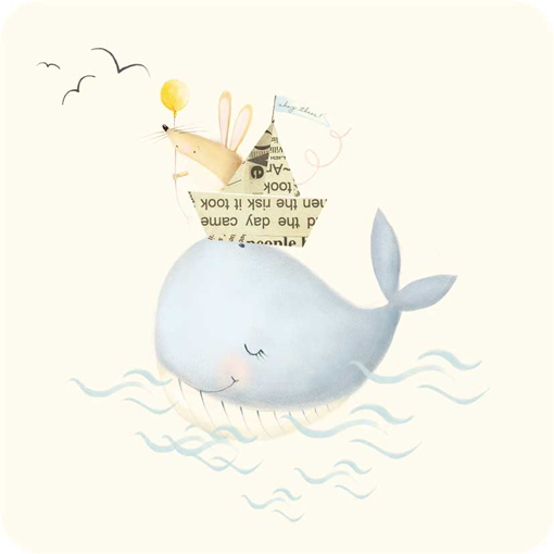 Слика на Картичка за подарок, Кит што плови, Tralala - Pictura