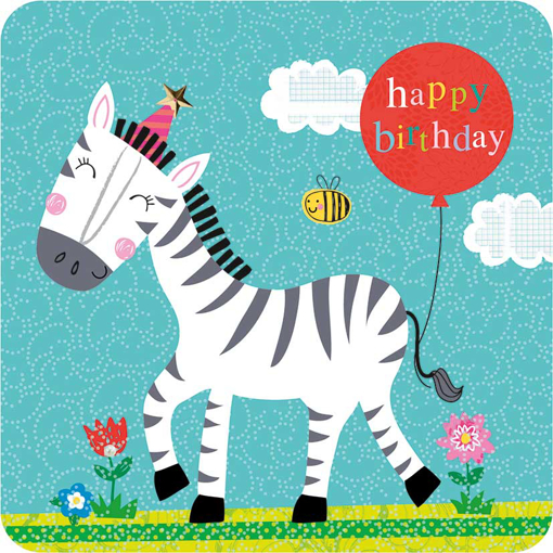 Слика на Картичка за подарок, Среќен роденден Зебра, Tralala - Pictura