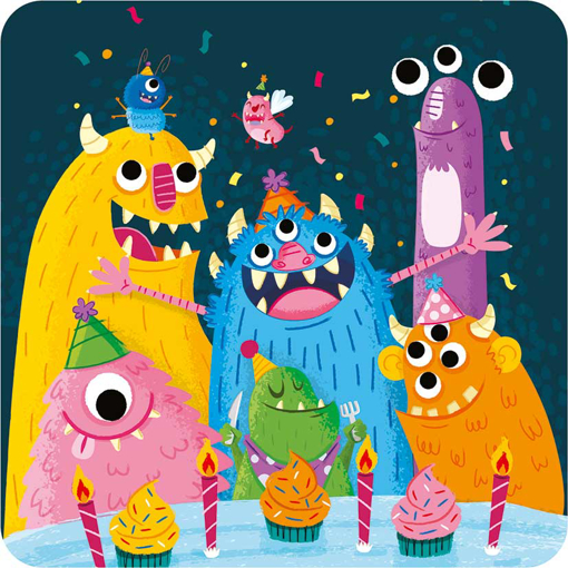 Слика на Картичка за подарок, Чудовиштата слават роденден, Tralala - Pictura