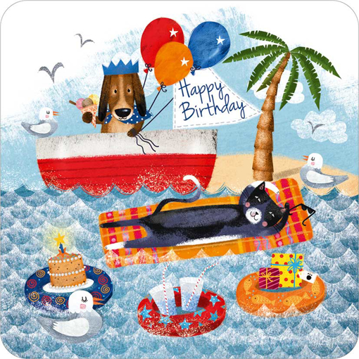 Слика на Картичка за подарок, Животни на остров, Tralala - Pictura