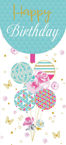 Слика на Коверт за подарок, Happy Birthday, Балон - Pictura