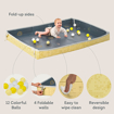 Слика на Двострана подлога за бебиња  Fold 'n Fun, темно сина- Taf Toys