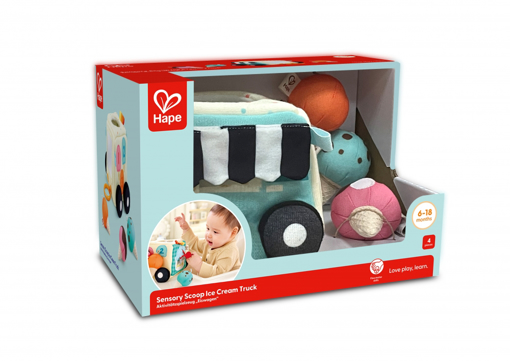 Слика на Мека сензорна играчка, Камион за сладолед - Hape