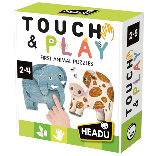 Слика на Едукативна сложувалка „Touch and Play – My First Animal Puzzle“ – Headu Montessori