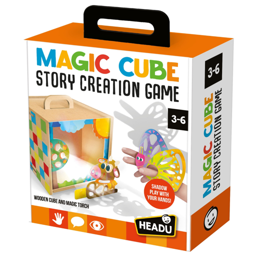 Слика на Едукативен сет „Magical Story Creation Cube“ – Headu Montessori