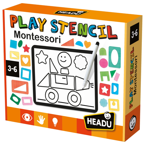Слика на Едукативна игра – Montessori „Шарени шаблони“ - Headu