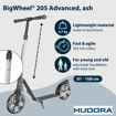 Слика на Тротинет Hudora BigWheel® 205 Advanced (Сив)