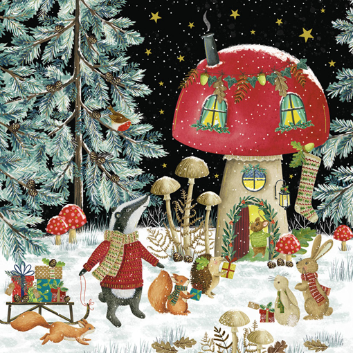 Слика на Новогодишна картичка, Куќа печуркa - Pictura