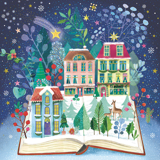 Слика на Новогодишна картичка,  Книга со приказни - Pictura