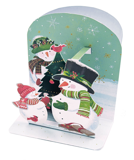Слика на Новогодишна 3D мини картичка, Снешко - Pictura