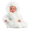 Слика на Насмеано бебе Luka со бел мек комбинезон и звуци на бебе (се смее, плаче, вели мама и папа) 45 cm -  Llorens Dolls