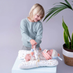 Слика на Бебе Mimi со перниче за игра (плаче, вели мама и папа) 42 cm -  Llorens Dolls