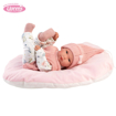 Слика на Бебе Bimba со розово перниче, облека и капичка, 35 cm  (без звуци) - Llorens Dolls