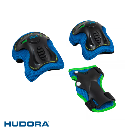 Слика на HUDORA Комплет од 6 штитници - Црно-сини (Големина XS)