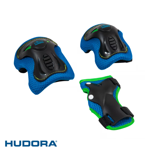 Слика на HUDORA Комплет од 6 штитници - Црно-сини (Големина S)