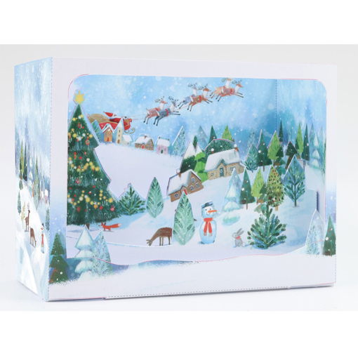 Слика на „Театар“ - Новогодишна честитка ДЕДО МРАЗ ЛЕТА СО СВОЈАТА САНКА - Pictura