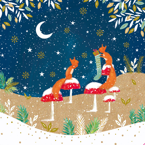 Слика на Новогодишна честитка ЛИСИЦИ, Cosy Paper - Pictura