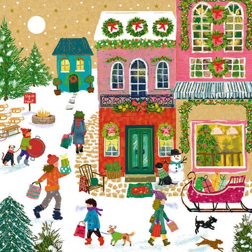 Слика на Новогодишна честитка НОВОГОДИШЕН ШОПИНГ, Cosy Paper - Pictura