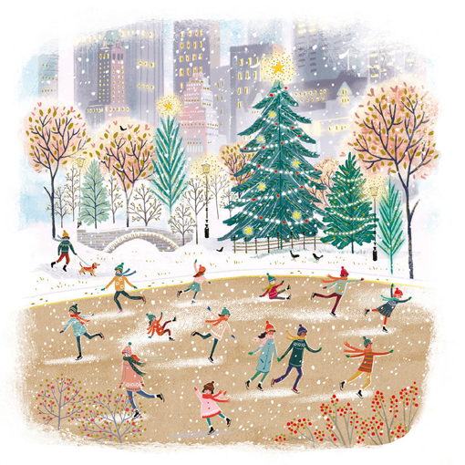 Слика на Новогодишна честитка УМЕТНИЧКО ЛИЗГАЊЕ, Cosy Paper - Pictura