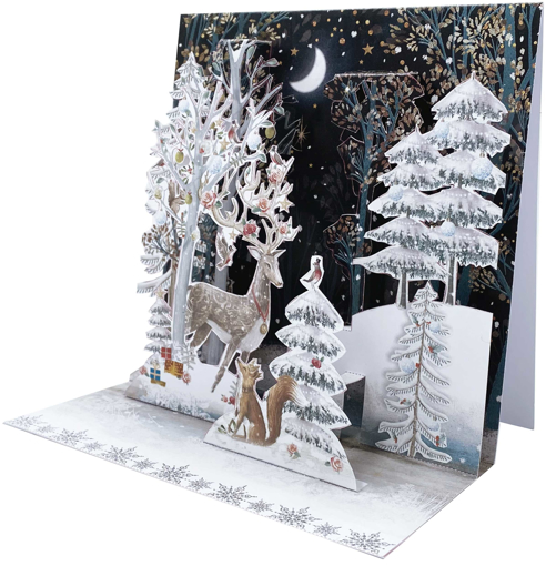 Слика на Новогодишна 3Д честитка ЕЛЕН ВО ШУМАТА - Pictura