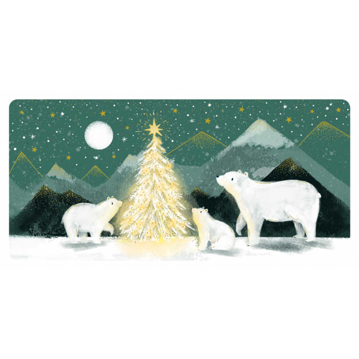 Слика на Новогодишна честитка ПОЛАРНИ МЕЧКИ И ЕЛКА, Les Enchantées - Pictura