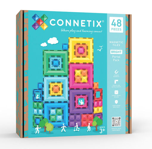 Слика на Connetix - Комплет ПОРТАЛ (48 квадратни плочки со различни големини)