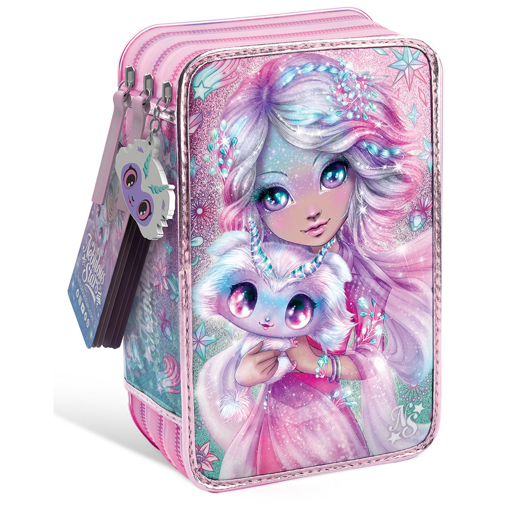 Слика на Делукс троделна чантичка со училишен прибор ЕСТРЕЛИЈА - Nebulous Stars