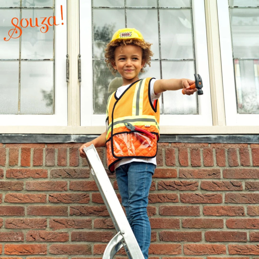 Слика на Елек за мајстор со шлем и алати (4-7 години, 104-122 cm) - Souza