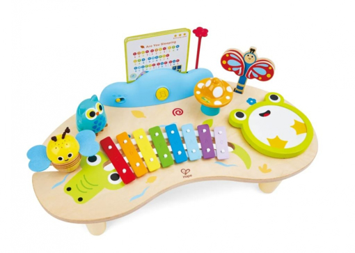 Слика на Дрвен музички сет – Музичка маса со инструменти 8 во 1- Hape