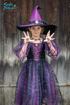 Слика на Виолетов костим ПАЈАКОВАТА ВЕШТЕРКА со шапка - 7-8 години - Great Pretenders