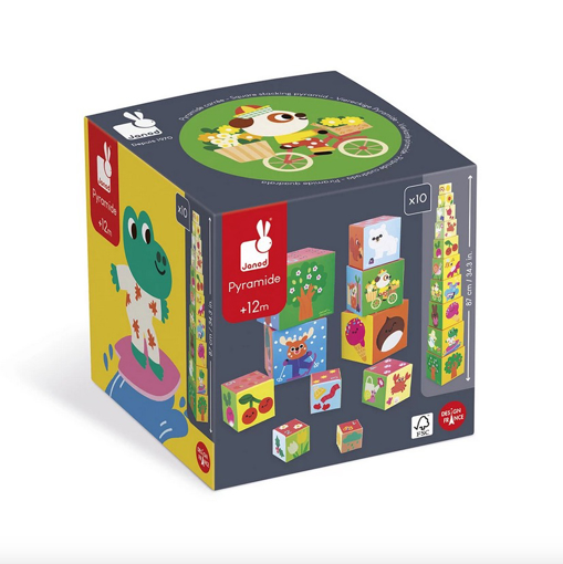 Слика на Пирамида од 10 картонски коцки – 4 сезони- Janod