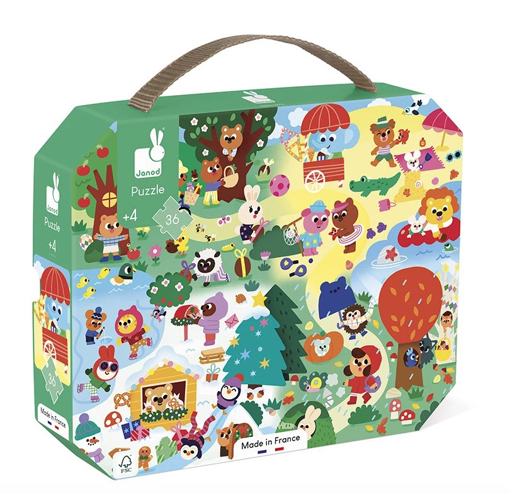 Слика на Сложувалка „Годишни времиња“, 36 парчиња- Janod