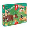 Слика на Сложувалка со текстури за допирање - Животни од шумата, 20 парчиња - Janod